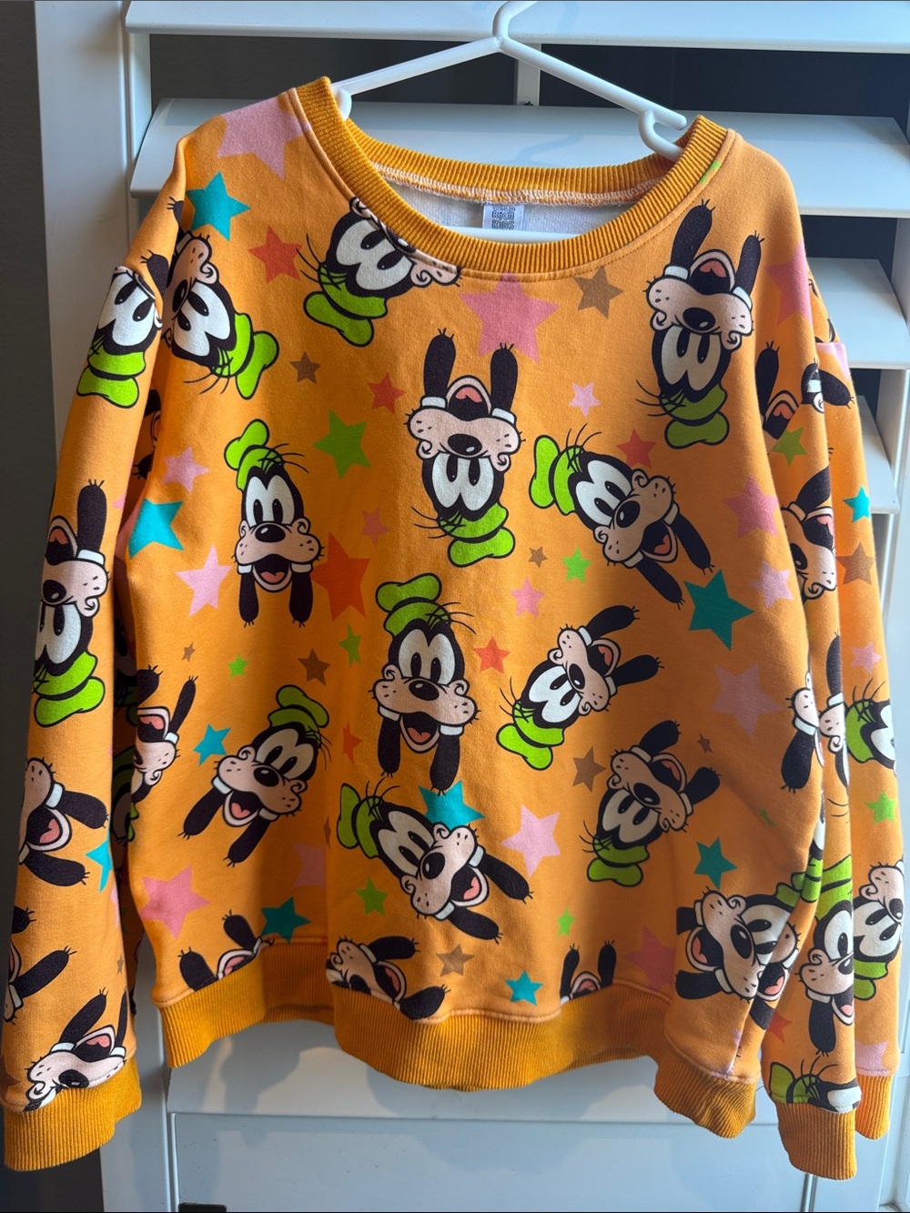 Wild Rich Kids Orange Goofy All-Over Graphic Sweatshirt